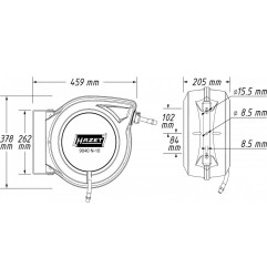 Gaisa vads spolē 15m 3/8" 10mm 9040N-10 HAZET